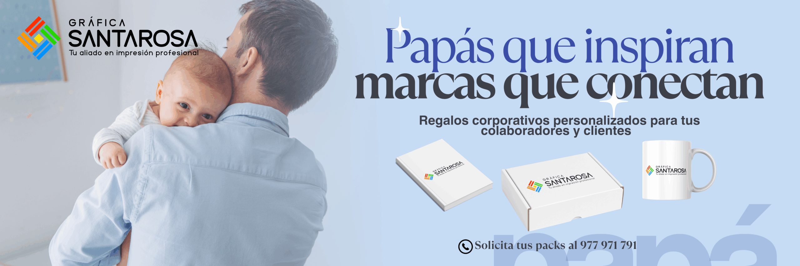 Regalos corporativos personalizados para el Día del Padre: tazas, cuaderno, kits con logo de empresa