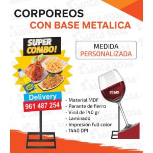 Corporeos con base metálica