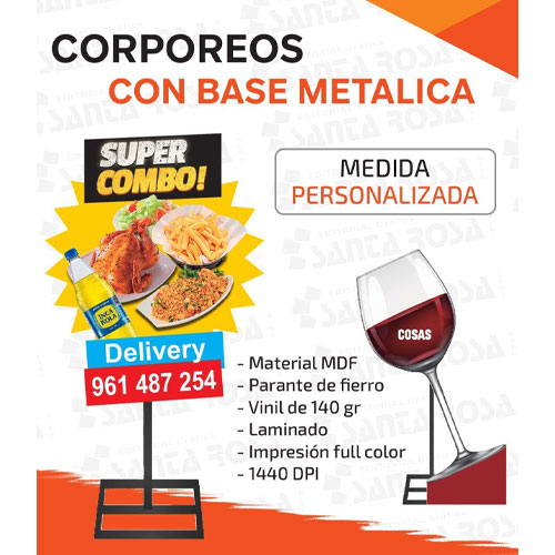 Corporeos con base metálica