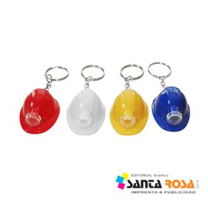 Llavero casco con linterna