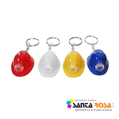 Llavero casco con linterna