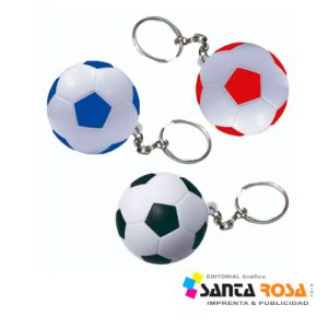 Llavero antiestrés pelota de futbol