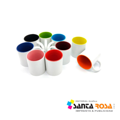 Taza blanca con color interior